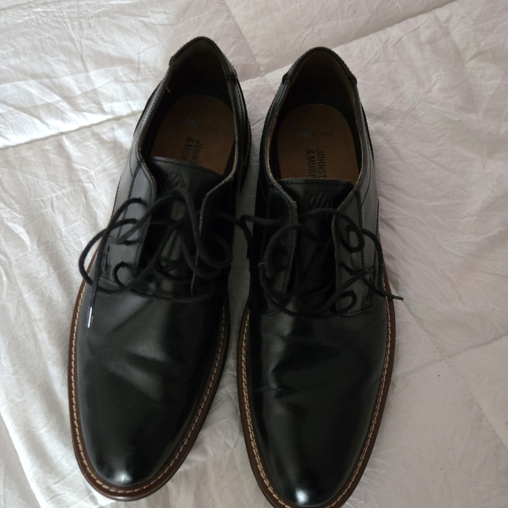 Men's Black Leather Dress Shoes